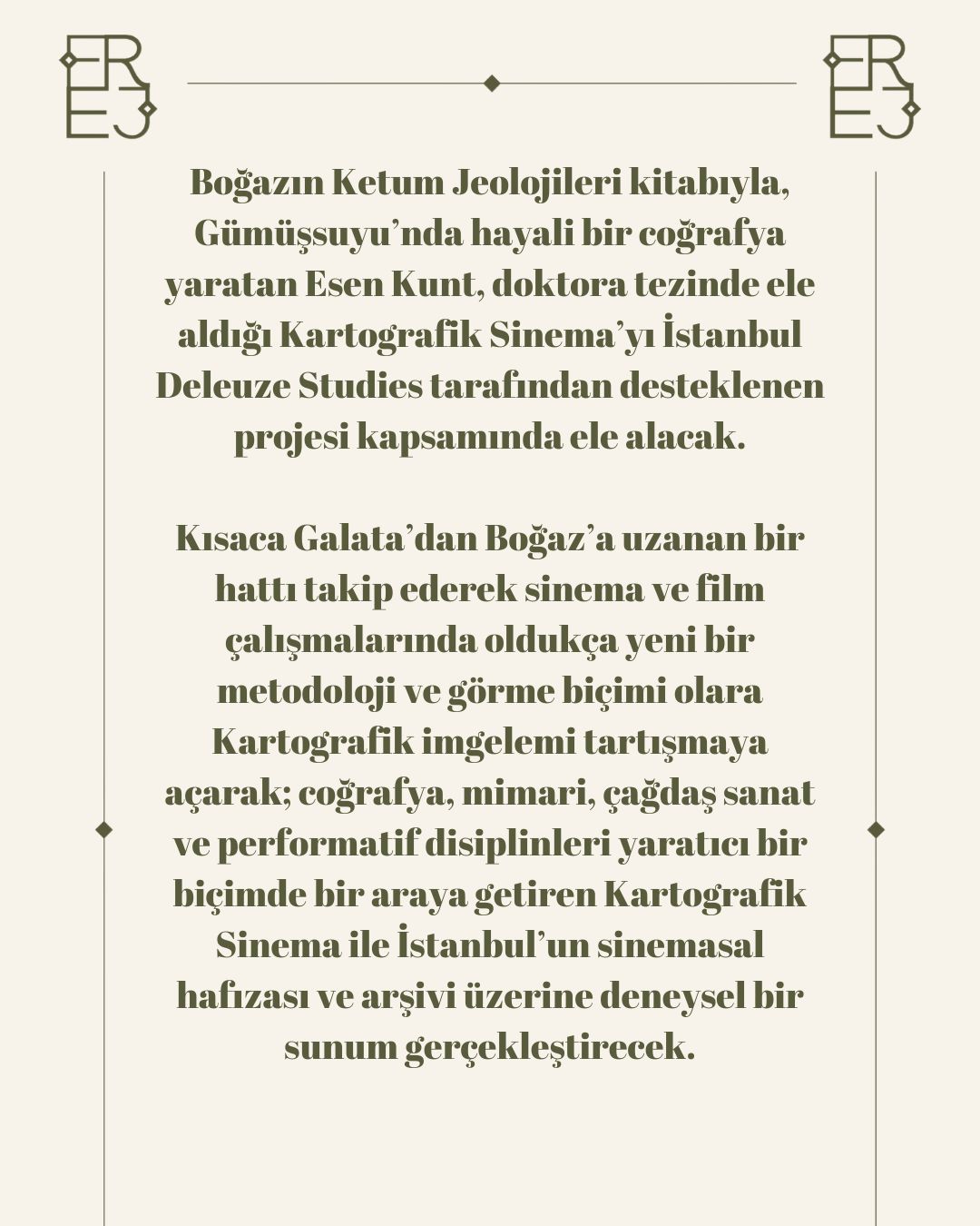 Galata’dan Boğaz’a İstanbul’un Kartografik Sineması
